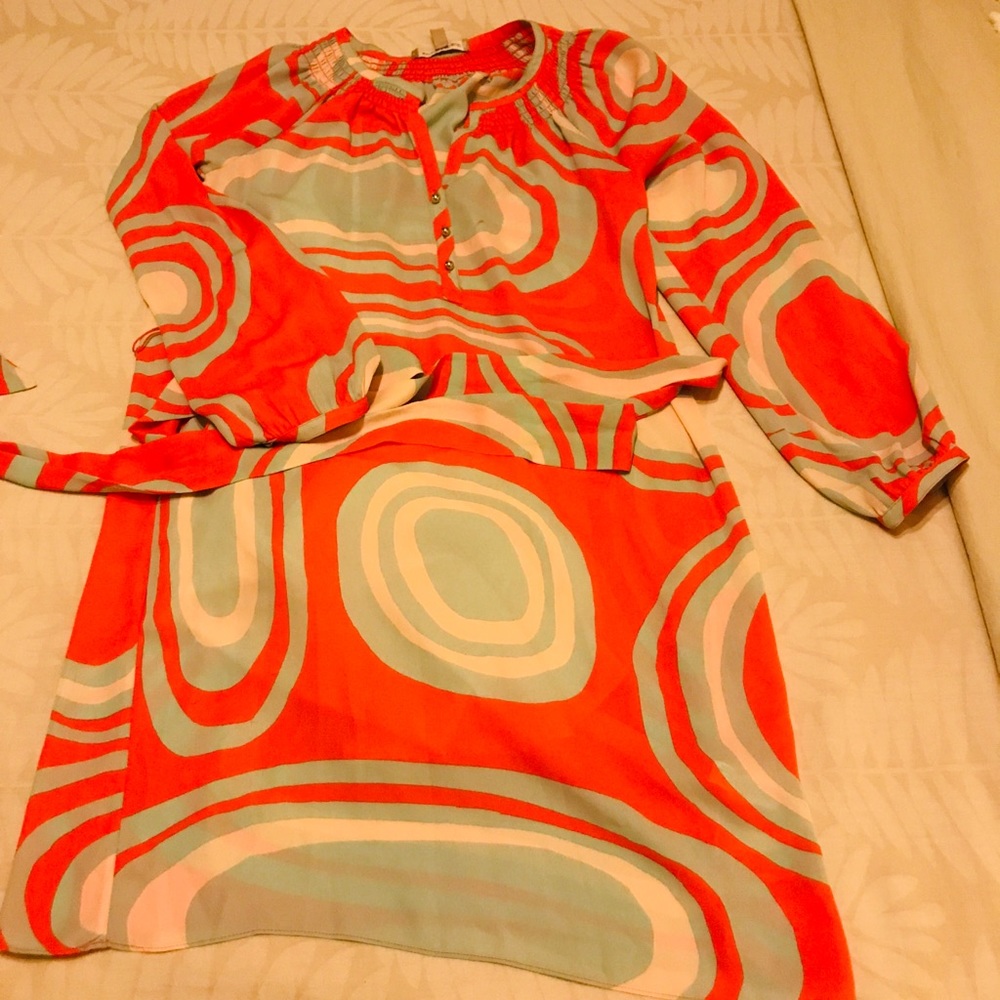 Silk, full sleeve dress